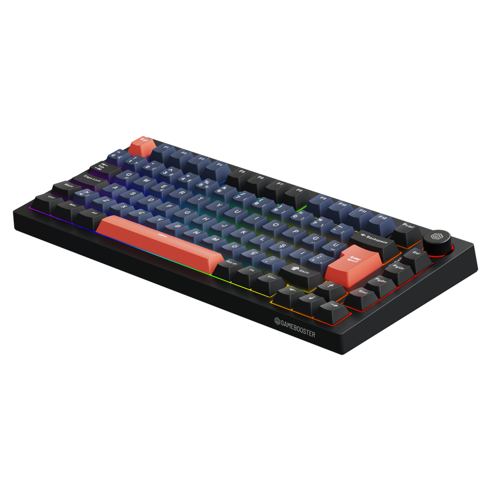 GameBooster Rapid HE 8K Gateron Switch Hot Swap TKL RGB Siyah Mekanik Kablolu Gaming Klavye