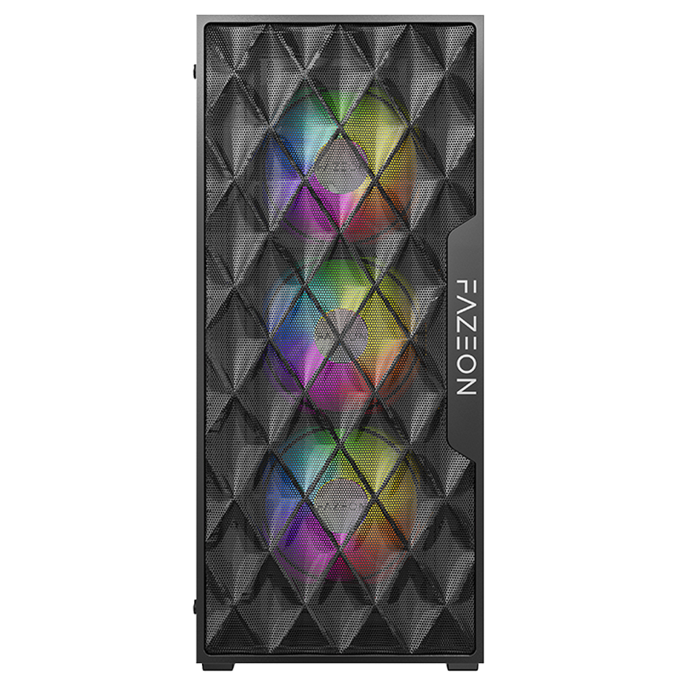 FAZEON F7 PLUS 650W 80+ Bronze Tempered Glass Mesh 4x RGB Fanlı Siyah ATX Bilgisayar Kasası