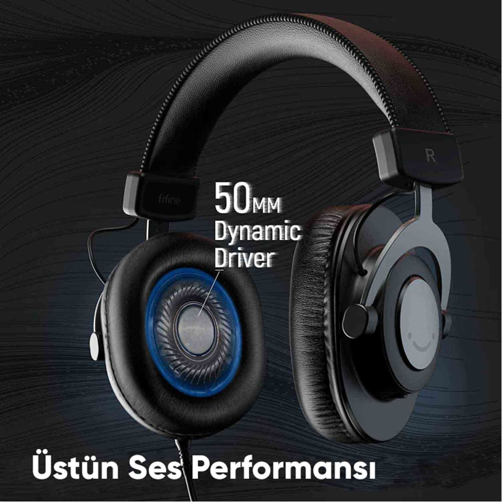 Fifine H8 Profesyonel Beyaz Stüdyo Referans Kulaklığı