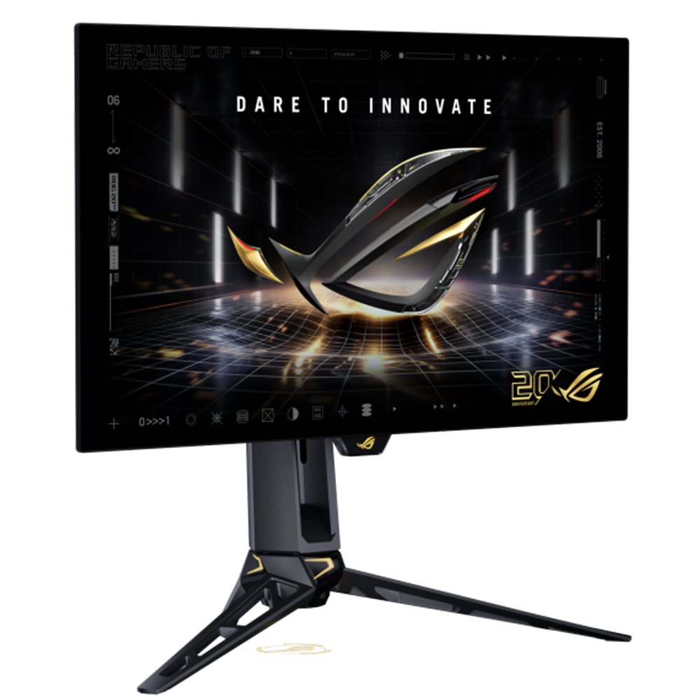 ASUS ROG Swift 20.Yıl Özel Seri PG27AQWP-G 26.5'' HD 720Hz QHD 540Hz 0.02ms HDMI DP G-Sync FreeSync Premium Pro Pivot HDR500 Dual Mode OLED Gaming Monitör