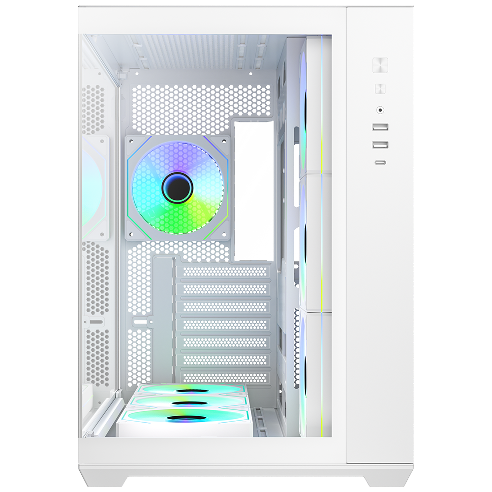 BitFenix AL118 850W 80+ Bronze Tempered Glass 7x ARGB USB 3.0 Beyaz ATX Mid Tower Kasa