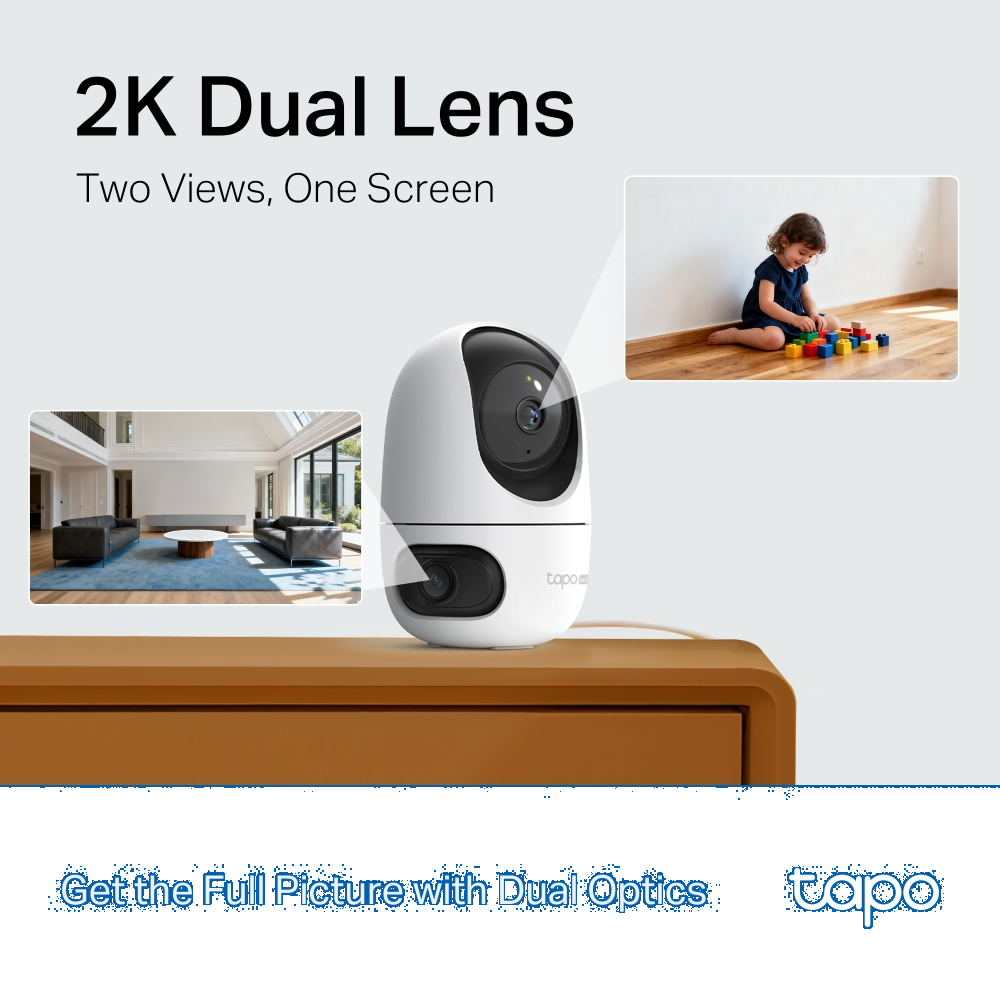 TP-LINK TAPO C245D Çift Lensli Pan/Tilt Wi-Fi Güvenlik Kamerası