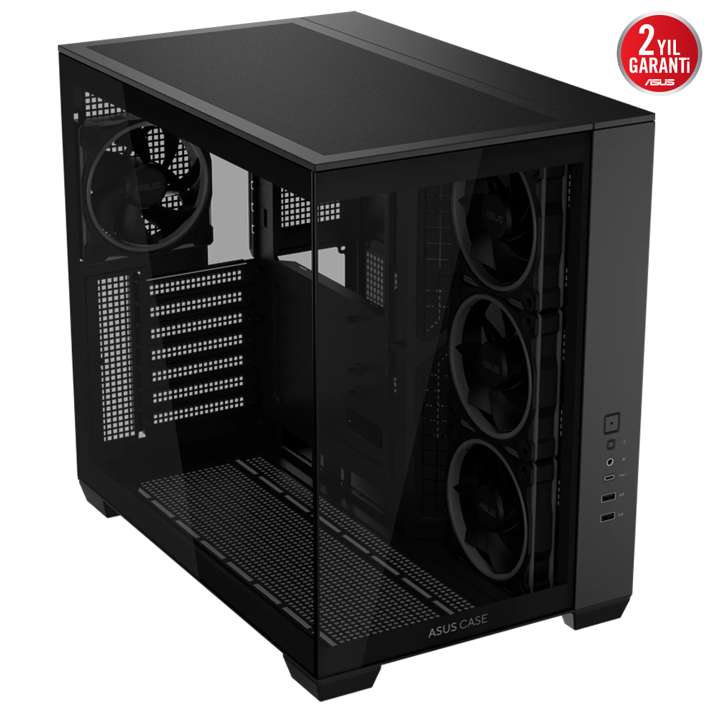 ASUS A32 PLUS Tempered Glass Siyah Kasa