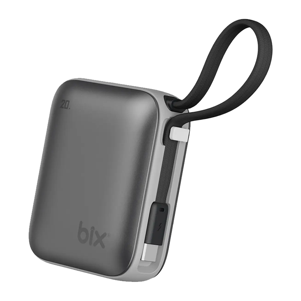 BIX PB119 20W 10000mAH USB-C Cep Boyu Taşınabilir Gri Hızlı Şarj Powerbank