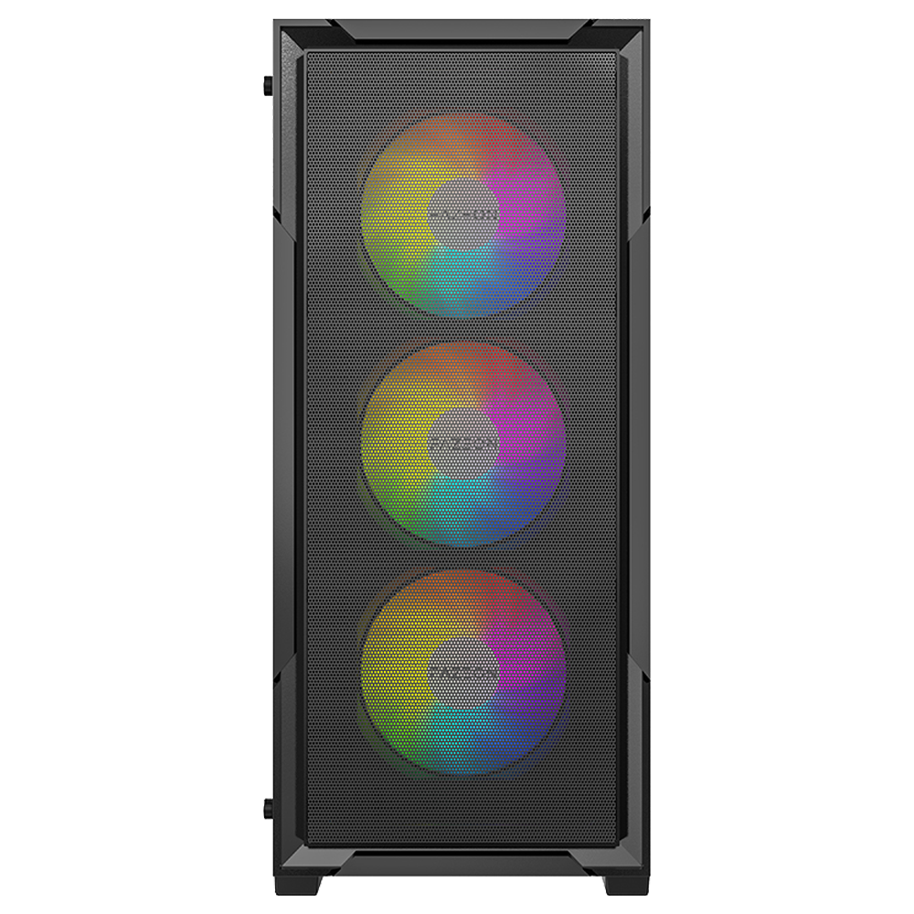 FAZEON F11 PLUS 650W 80+ Bronze Tempered Glass Mesh 4x RGB Fanlı Siyah ATX Bilgisayar Kasası