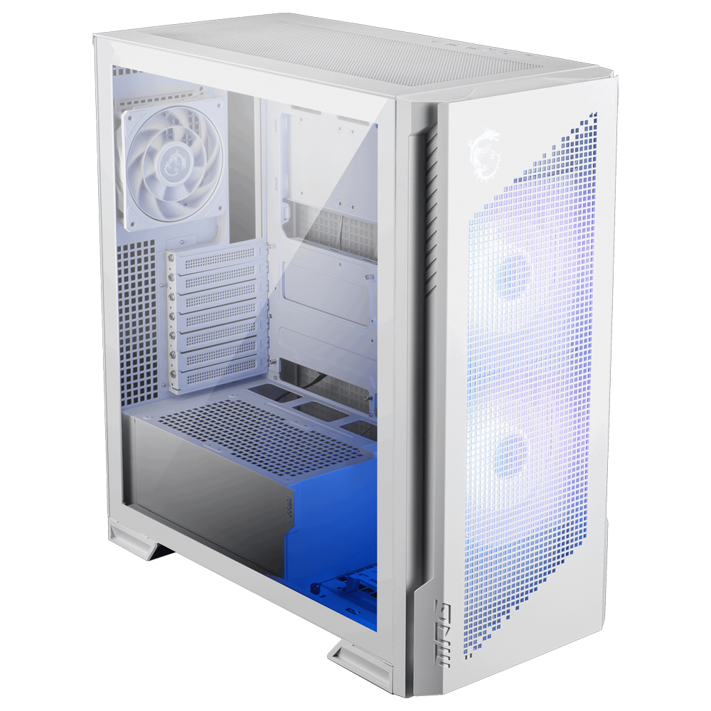 MSI MPG VELOX 300R AIRFLOW USB-C 2xUSB 3.2 Tempered Glass Beyaz ATX Mid Tower Kasa