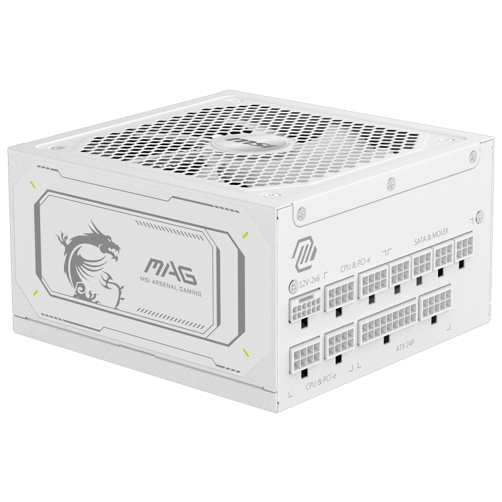 MSI MAG A1000GL WHITE 850W 80+ Gold GEN 5.1 ATX 3.1 135mm Fanlı PSU