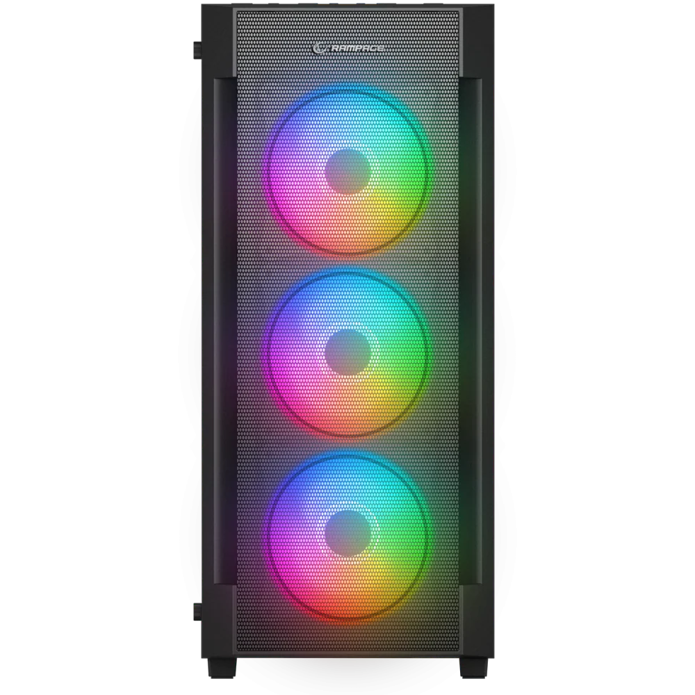 Rampage VIGILANT Mesh 650W 80+ BRONZE Siyah Temperli Camlı RGB Fan ATX Mid Tower Gaming Kasa