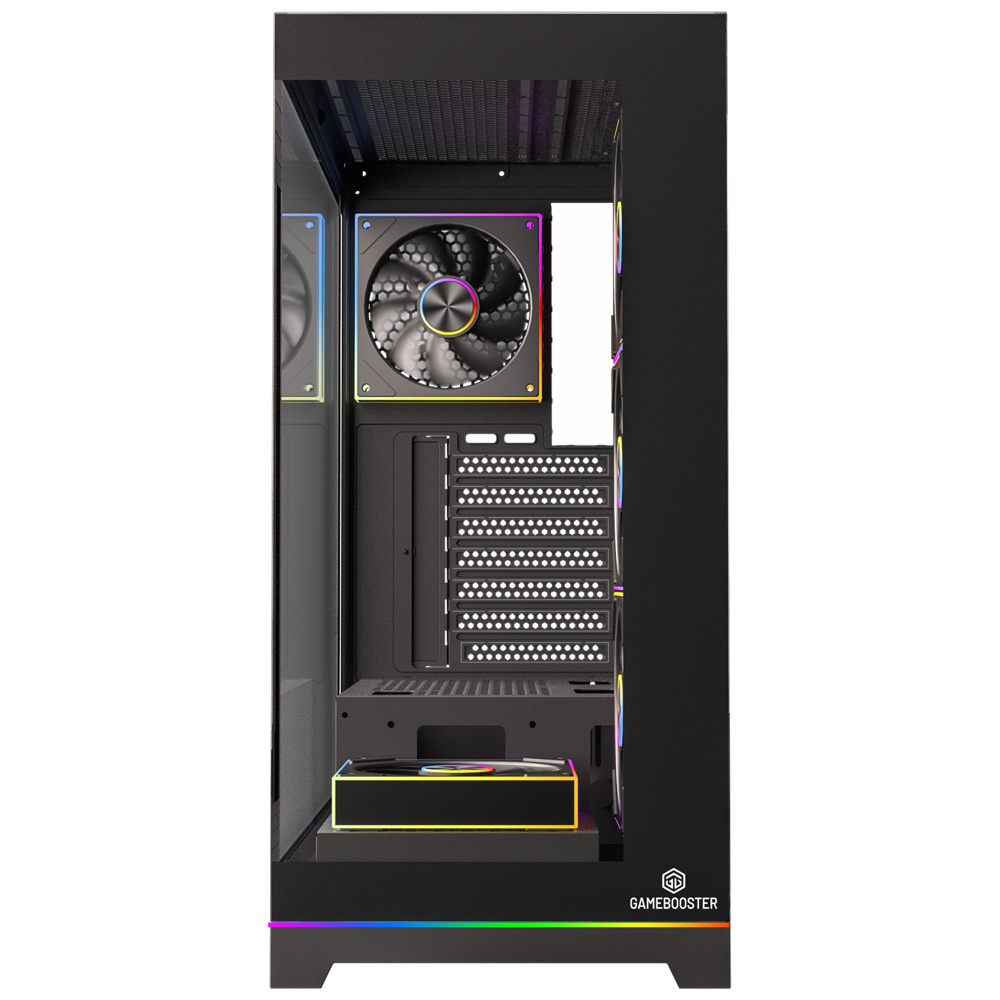 GameBooster NYVRA SYNC 850W 80+ Bronze ATX3.1 Gen5.1 SeaView ARGB ATX Mid Tower Siyah Kasa
