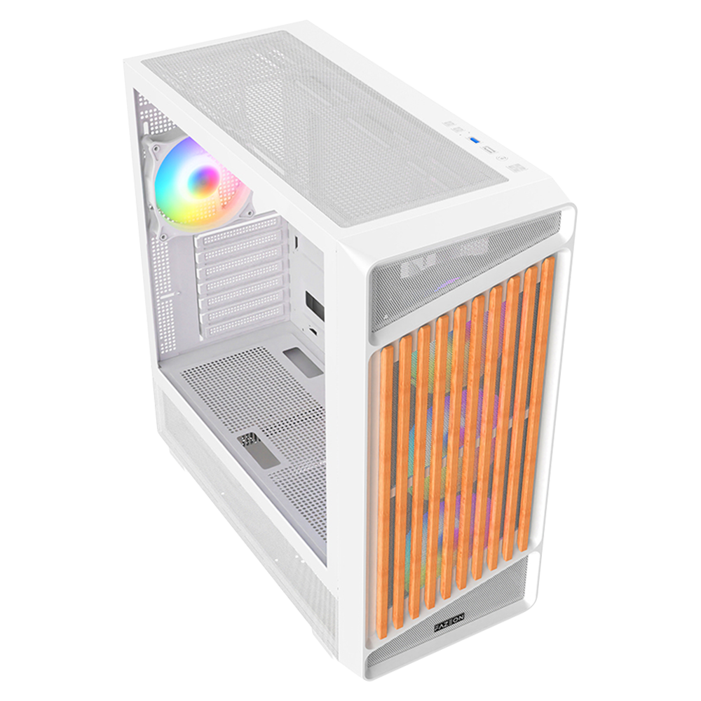 FAZEON F19 750W 80+ Bronze Tempered Glass Mesh 4x ARGB Fanlı USB 3.0 Beyaz ATX Bilgisayar Kasası
