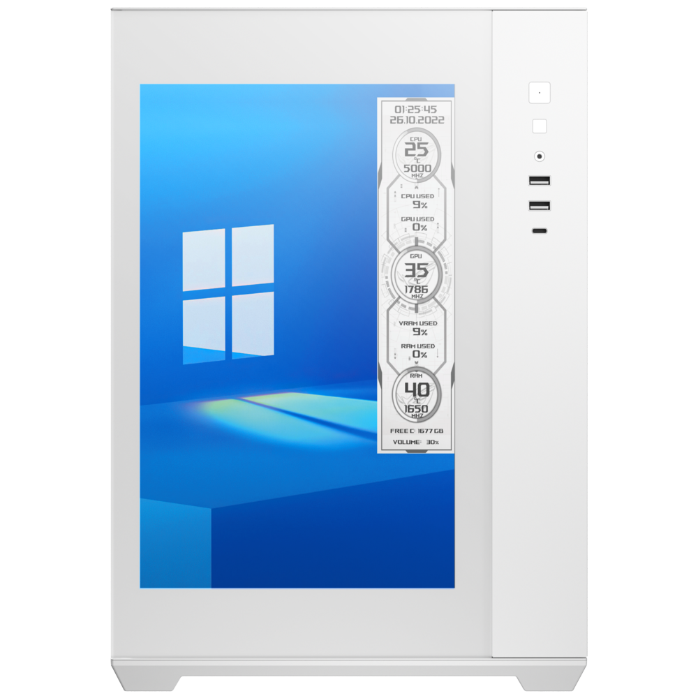 BITFENIX ALD 850W 80+ Bronze Tempered Glass 4x ARGB LCD Ekranlı USB 3.1 Beyaz ATX Mid Tower Kasa