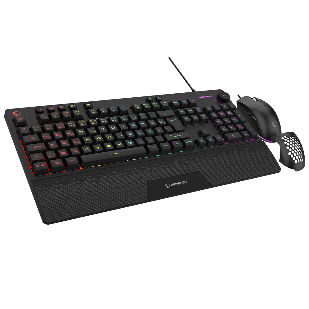 Rampage ECLIPSE RGB Türkçe Siyah Klavye Mouse Set