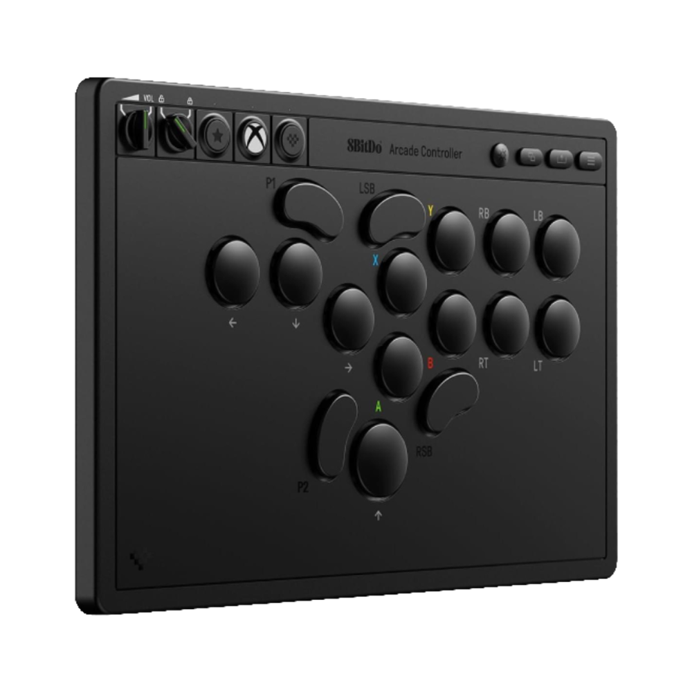 8BitDo All Button Arcade Stick XBOX (Xbox Series X|S, Xbox One ve PC için) Mekanik Switch 2.4 G Kablosuz Siyah Gamepad