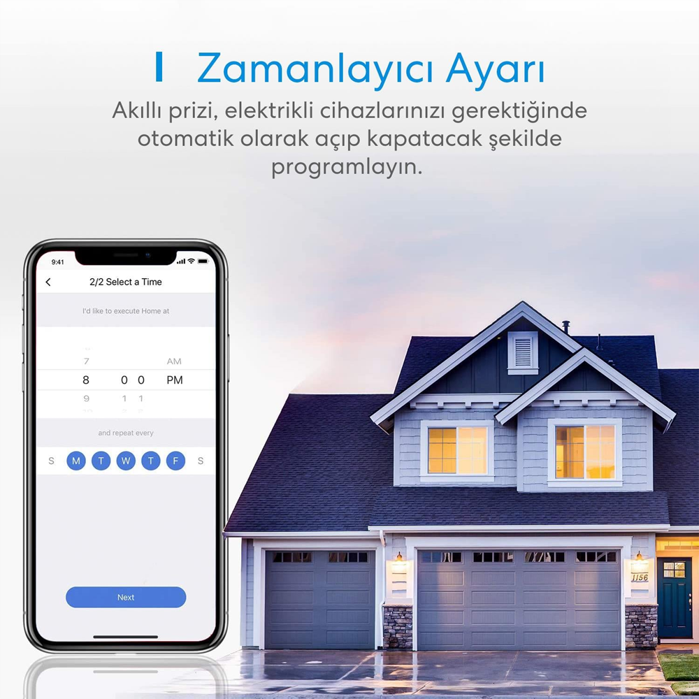Meross Akıllı Dis Ortam Prizi 2li