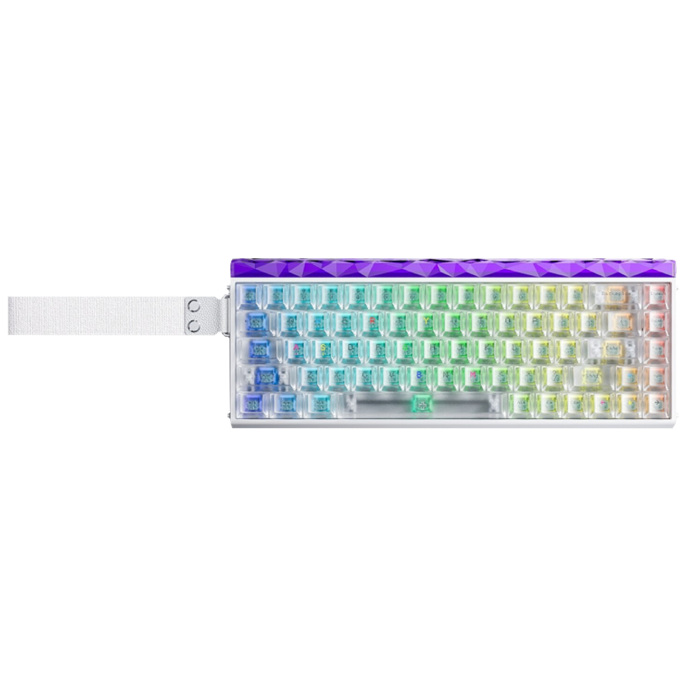 Aula Hero 68 HE Silver Switch Hot Swap TKL RGB Neon Şeffaf Beyaz Kablolu Gaming Klavye