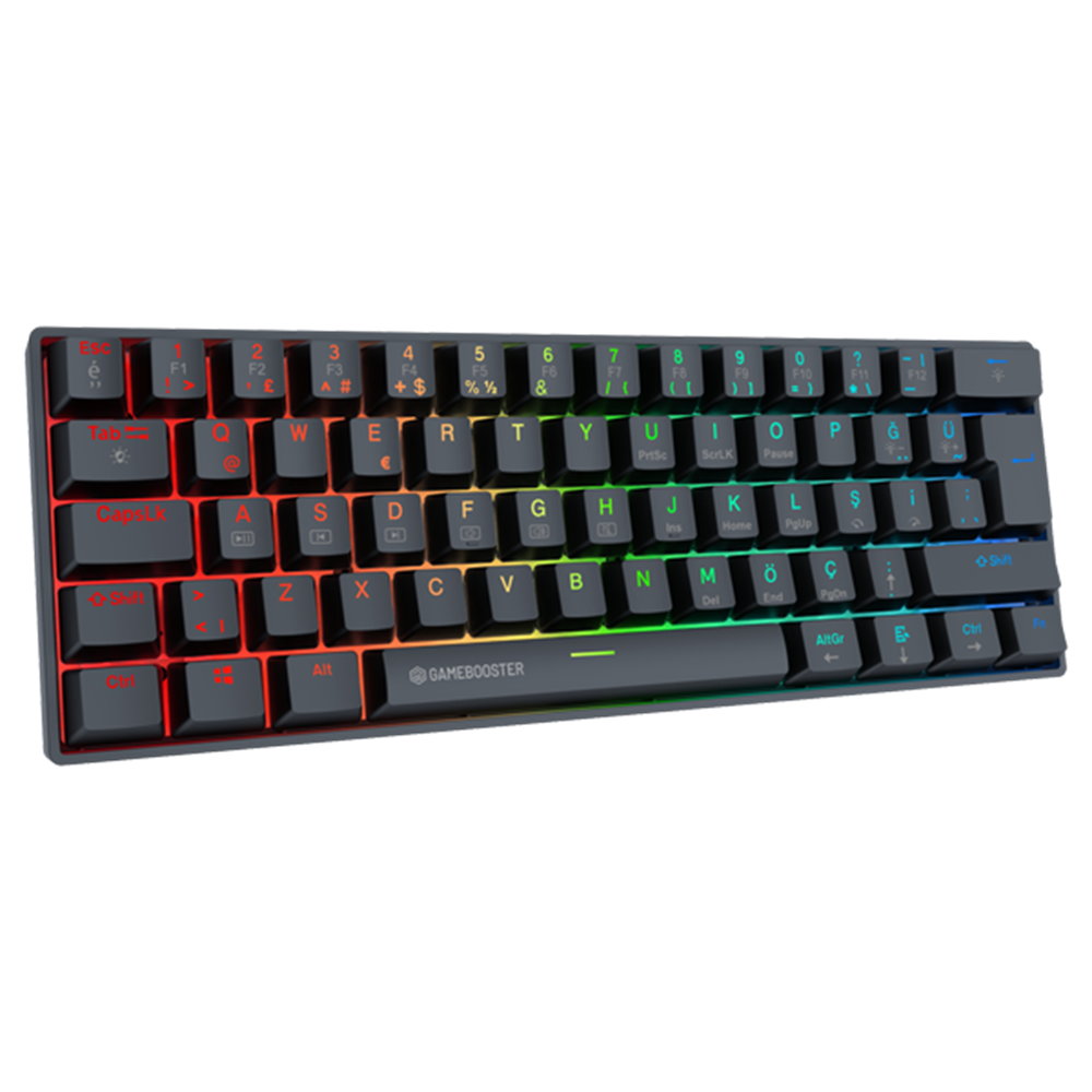 GameBooster Syma Blue Switch RGB Siyah Mekanik Kablolu Gaming Klavye
