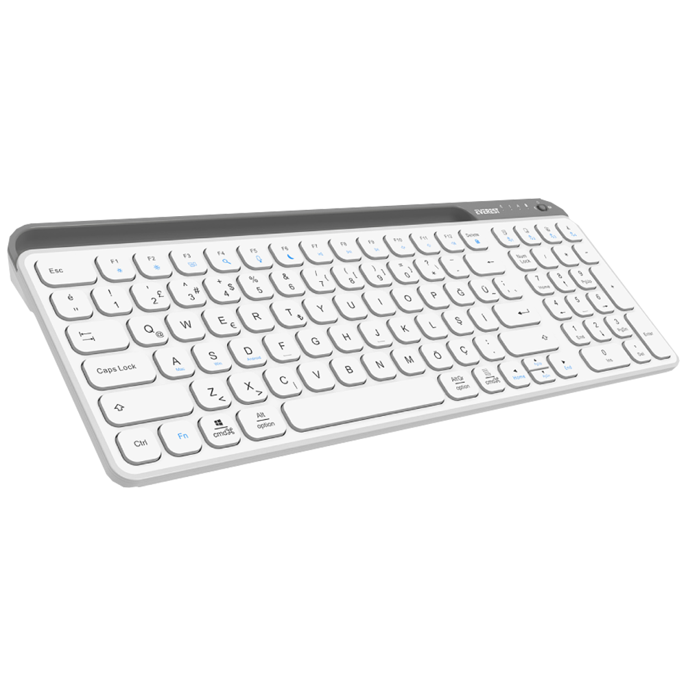 Everest KB-BT90 Beyaz/Gri Kablosuz Klavye