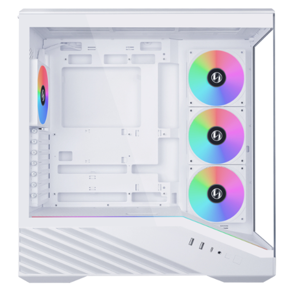 LIAN LI VECTOR V100R Tempered Glass ARGB Type-C Beyaz E-ATX Mid Tower Kasa
