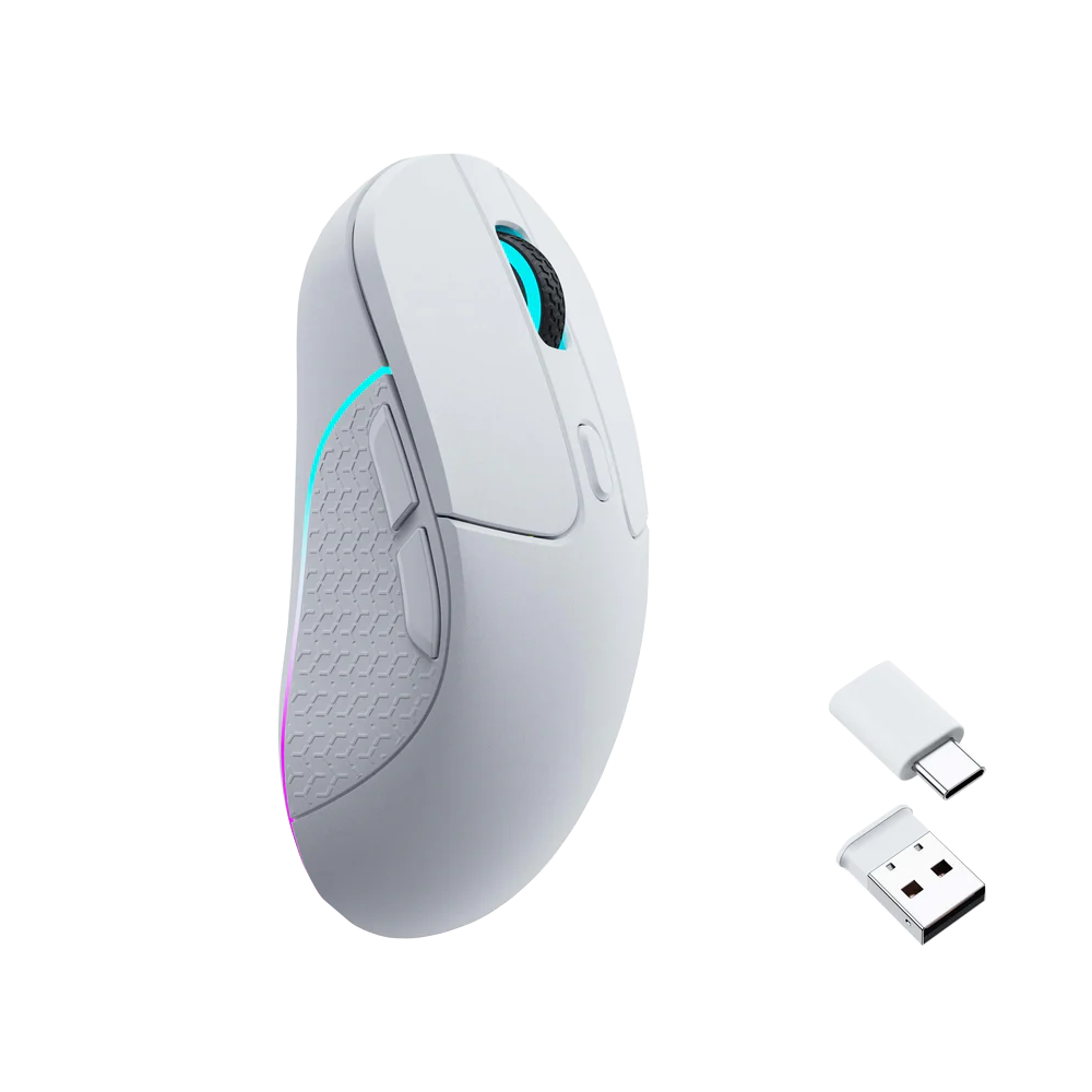 Keychron M3-A3 26000 DPI 1000Hz RGB Kablosuz Beyaz Mouse