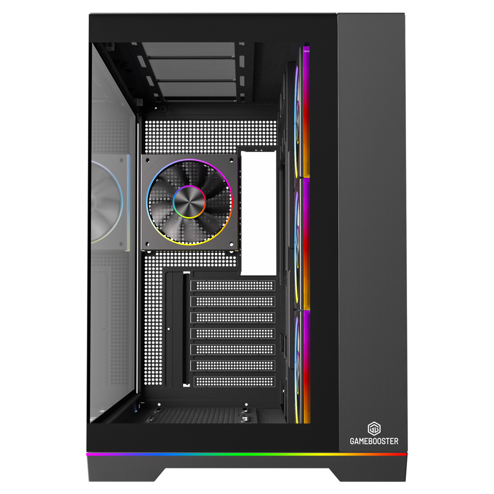 GameBooster NYVRA SYNC X 850W 80+ Bronze ATX3.1 Gen5.1 SeaView ARGB ATX Mid Tower Siyah Kasa