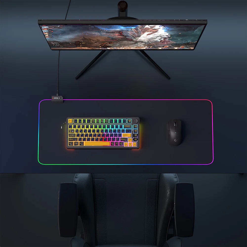 Rampage MP-22 Pulsar Siyah XL RGB Ledli Gaming Mouse Pad