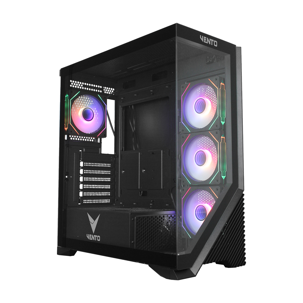 VENTO VG4202FLA 750W Temperaed Glass USB 3.0 Mesh ARGB E-ATX Tower Kasa + FSP HD2-750W GEN5 PSU