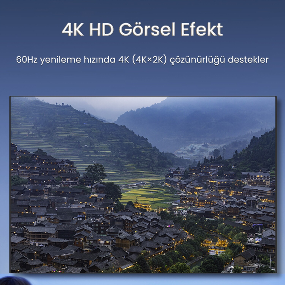 VegGieg 4K 60Hz Type-C HDMI 2.0 Dönüştürücü Kablo 2 Metre