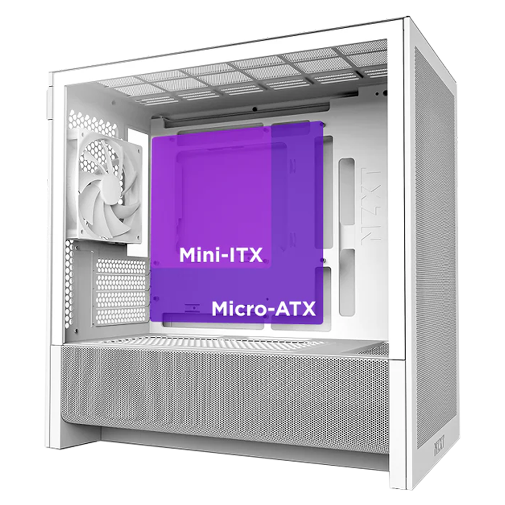 NZXT H3 Flow Edition 750W 80+ Bronze USB 3.2 USB-C Beyaz mATX Kasa