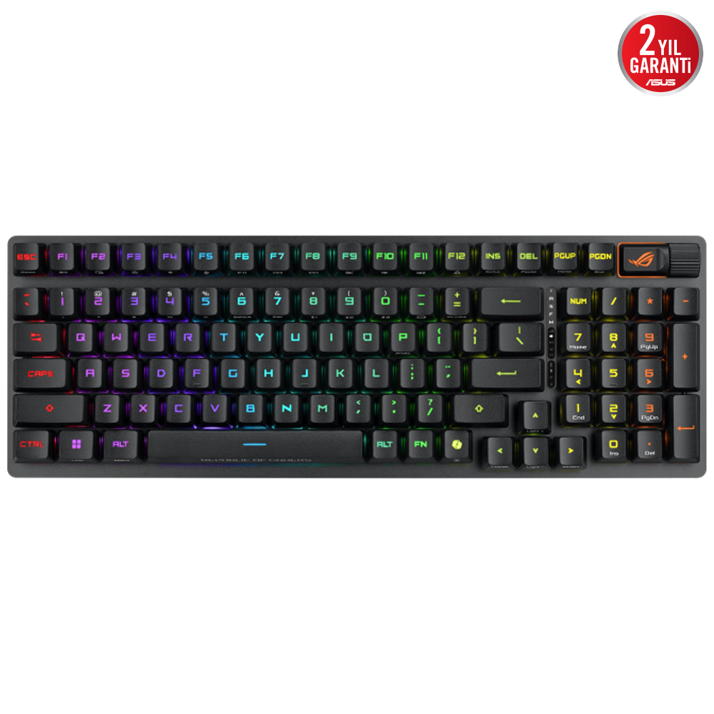 ASUS ROG Strix Scope II 96 Wireless RX RED Switch RGB Mekanik Kablosuz Gaming Klavye