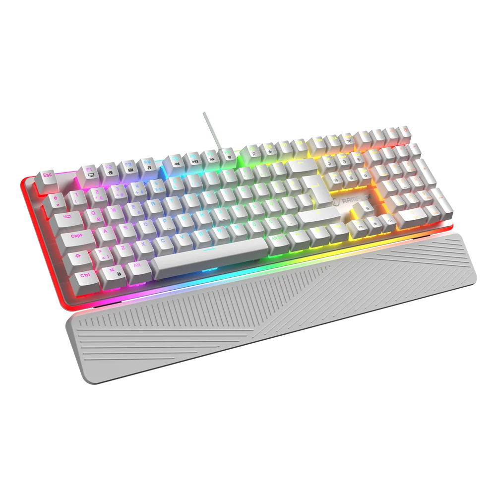 Rampage KB-R96 ULTIMATE Red Switch RGB Beyaz Türkçe Kablolu Mekanik Gaming Klavye