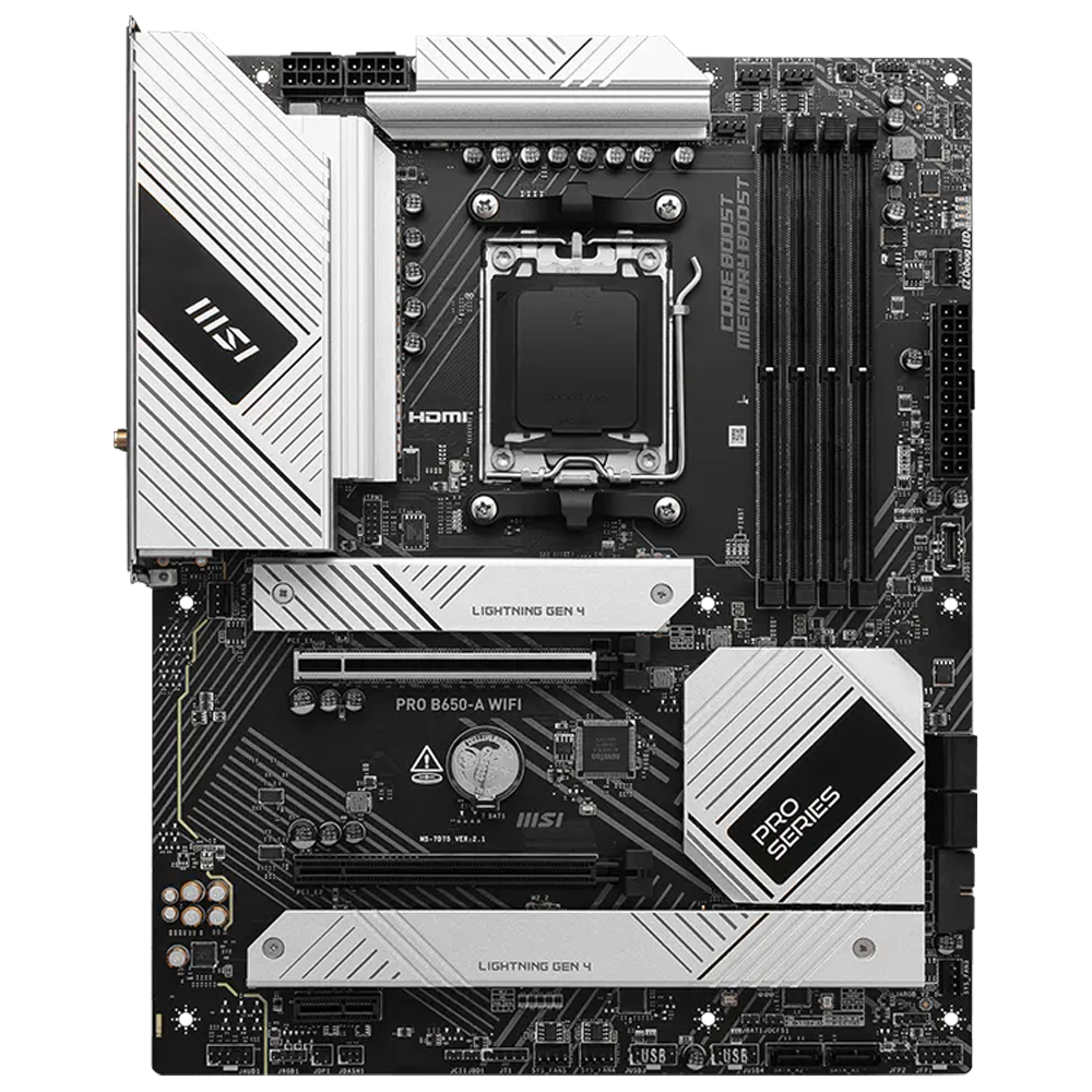 MSI PRO B650-A WIFI 7600MHz(OC) DDR5 Soket AM5 M.2 HDMI DP USB-C ATX Anakart