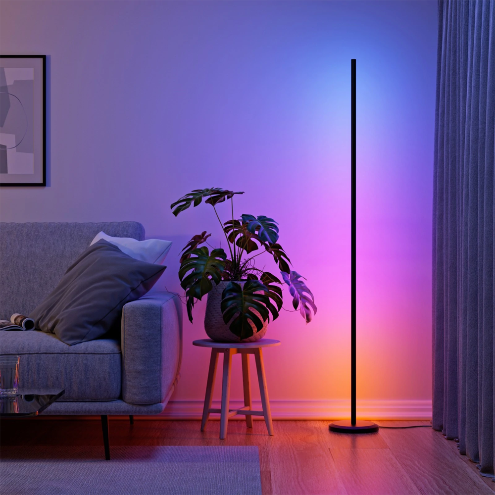 Nanoleaf RGBW Siyah Dikey Yer Lambası Aydınlatma