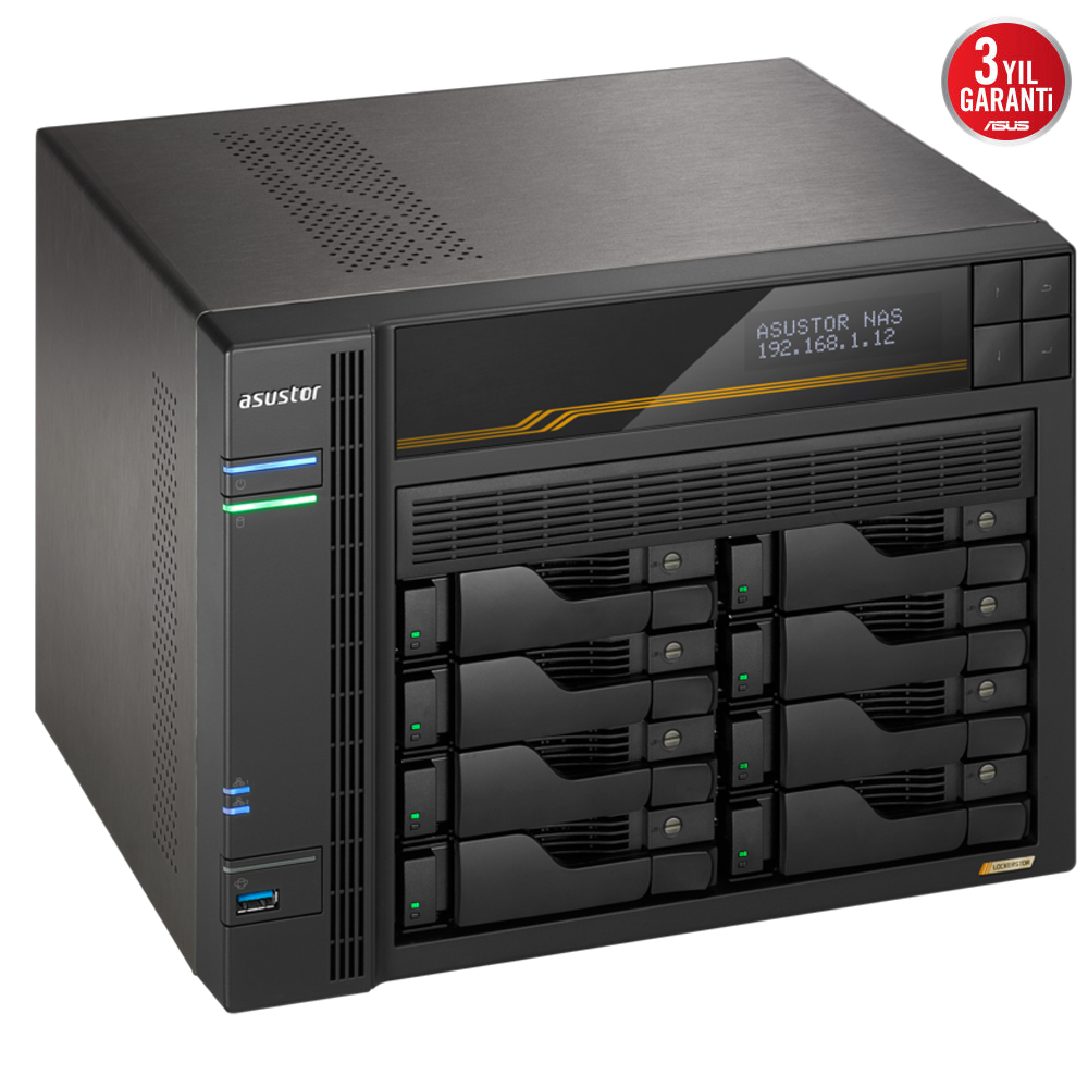 ASUSTOR LOCKERSTOR 8 Gen3 8 Yuvalı Desteği NAS Depolama Genişletici