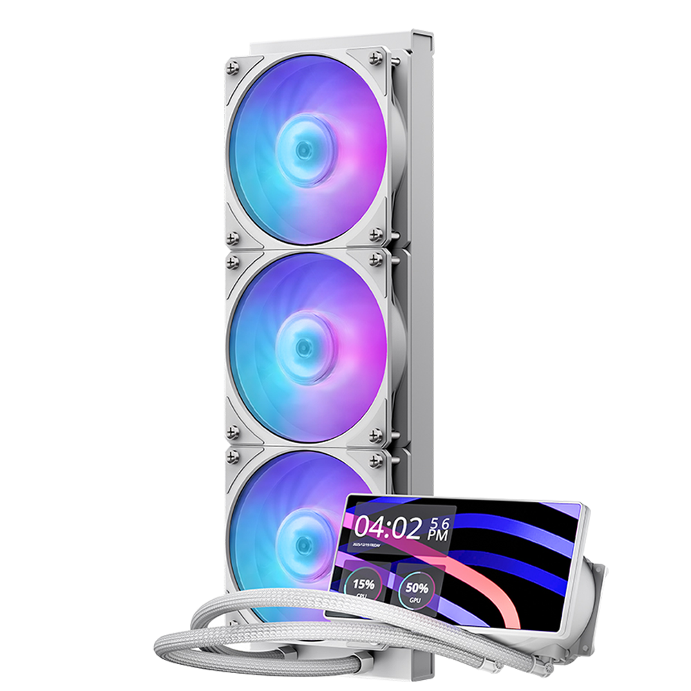 Cooler Master MasterLiquid Core LCD 6' 360 ARGB 360mm Beyaz İşlemci Sıvı Soğutucu