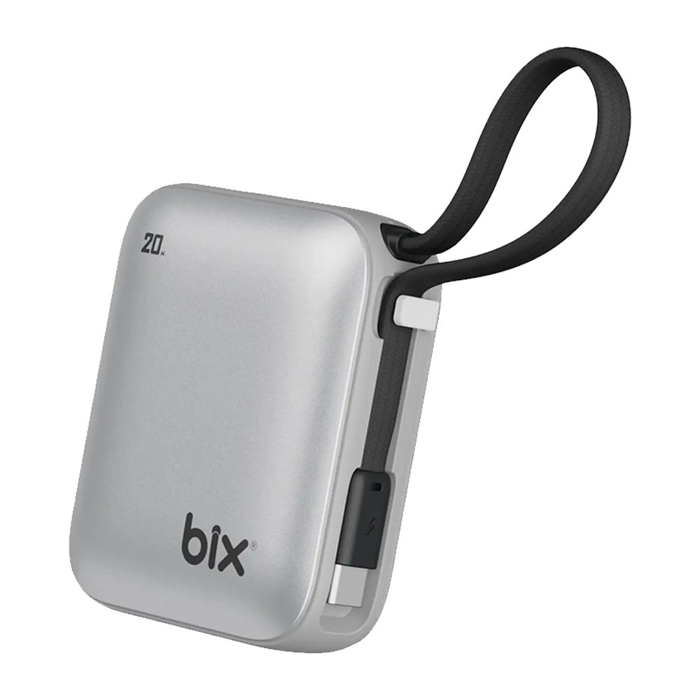 BIX PB119 20W 10000mAH USB-C Cep Boyu Taşınabilir Gümüş Hızlı Şarj Powerbank