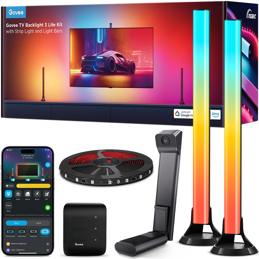 GOVEE ENVISUAL T3 Lite KIT 55-65 inç TV Arkası LED Ambiyans ve Aydınlatma Barları