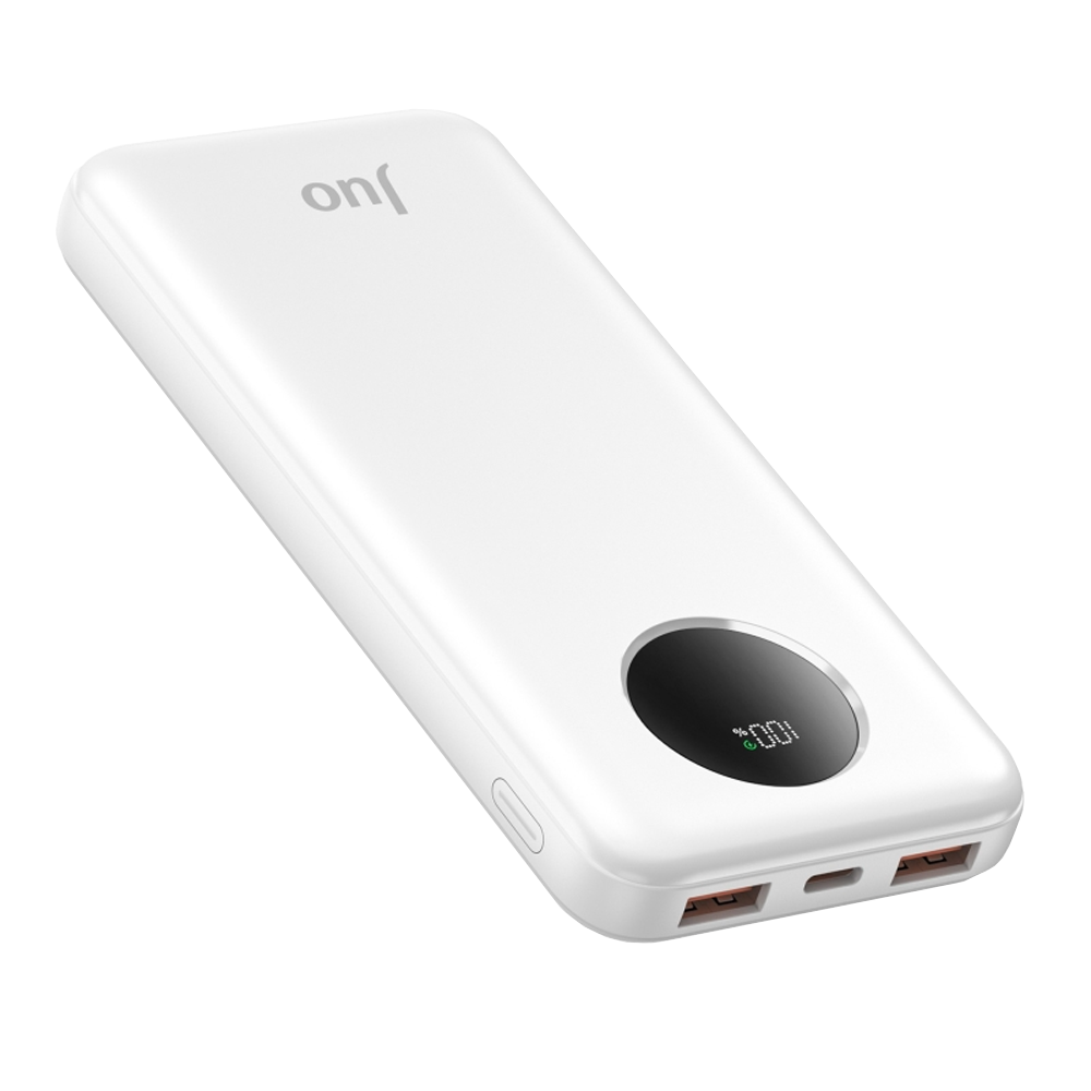 Juo JLP210-W 22.5W 10000mAH Led Ekranlı Taşınabilir Beyaz Hızlı Şarj Powerbank 