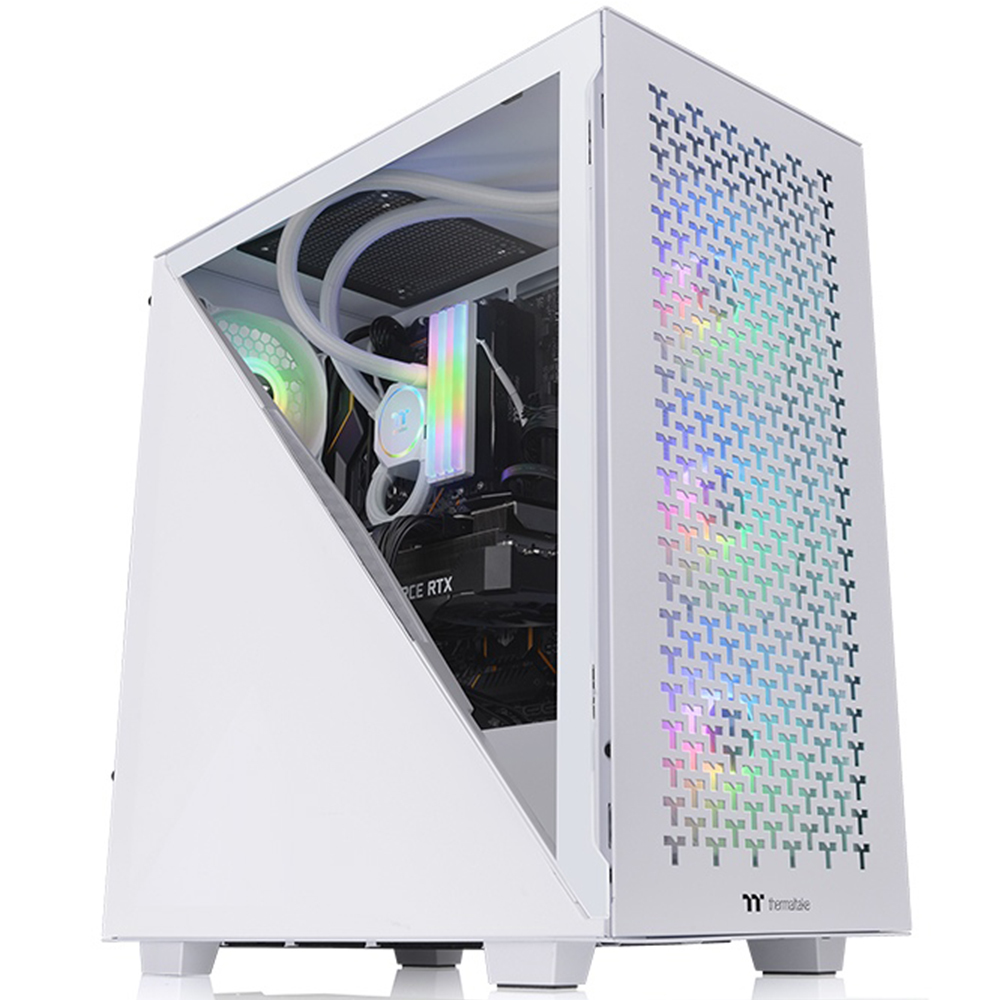Thermaltake Divider 300 TG Air Snow Tempered Glass USB 3.2 ATX Mid Tower Kasa görsel 1