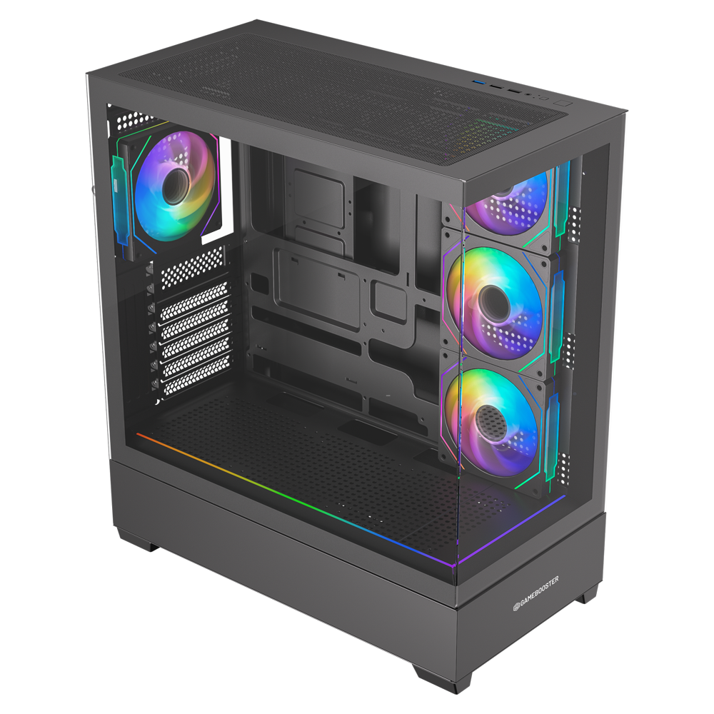 GameBooster NYVRA PRIME 750W 80+ Bronze ATX3.1 Gen5.1 SeaView ARGB E-ATX Mid Tower Siyah Kasa