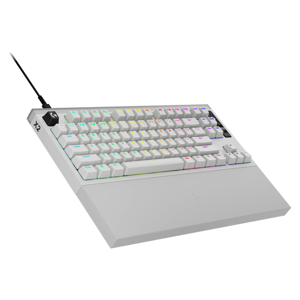  Logitech PRO X2 RAPID TKL Hall Effect OLED Ekranlı Manyetik Beyaz Kablolu Gaming Klavye