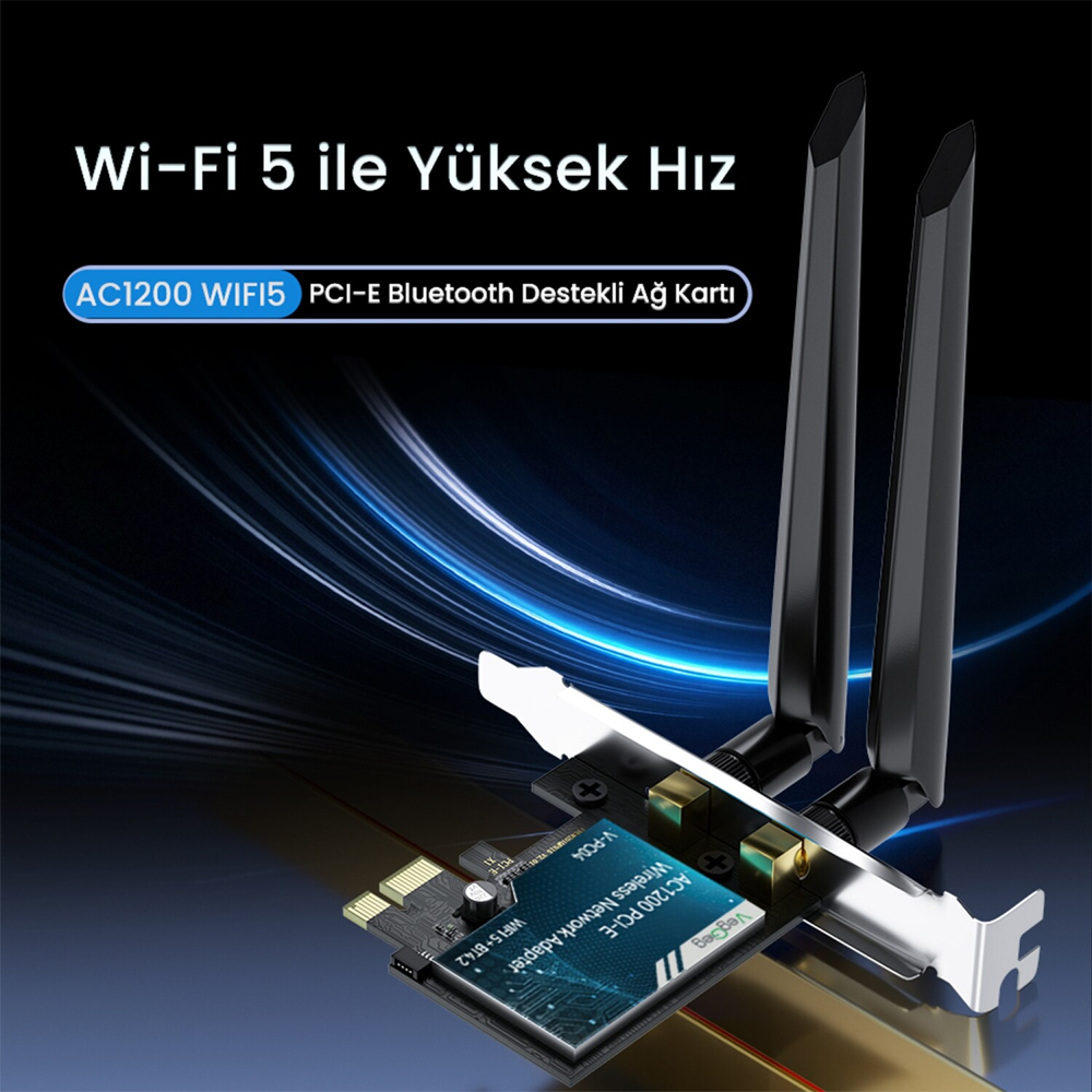 VegGieg AX1200 WI-FI 5 Bluetooth 5DB Wifi Ağ Kartı