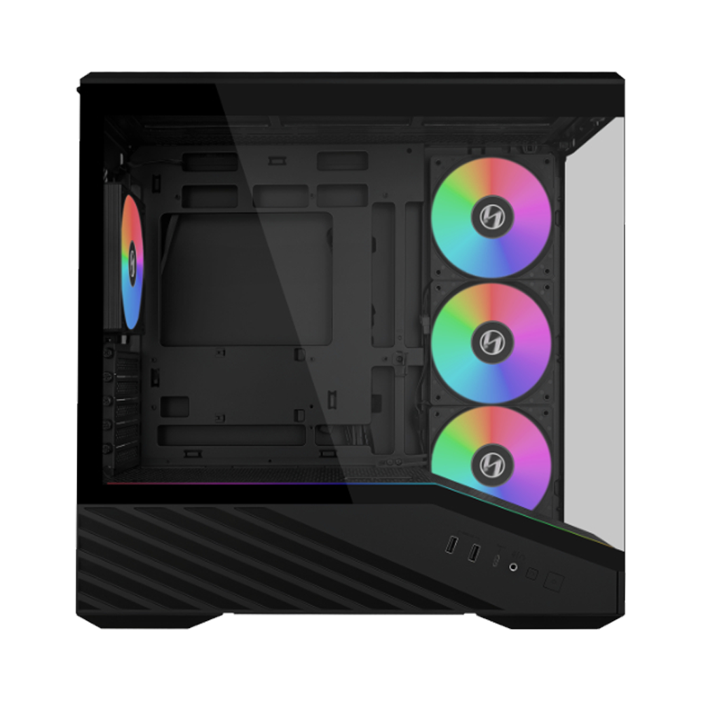 LIAN LI VECTOR V100RMIX MINI Tempered Glass ARGB Type-C Siyah mATX  Kasa