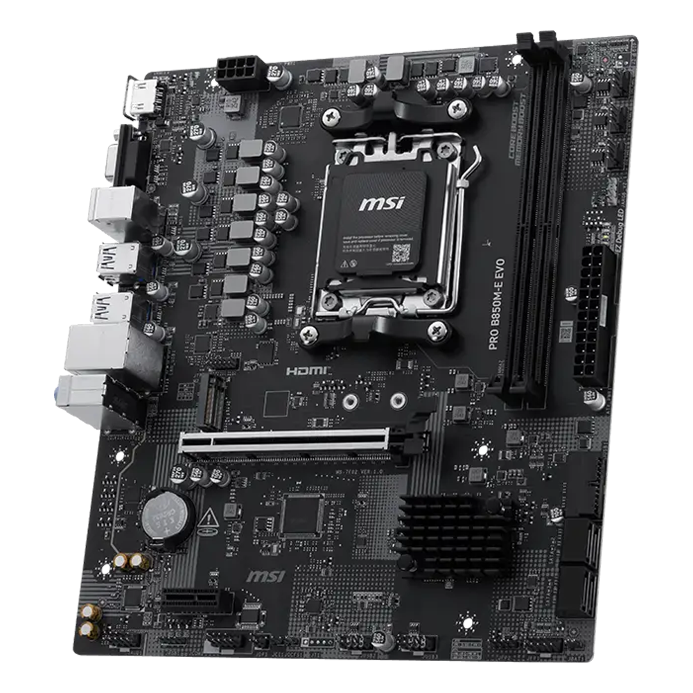 MSI PRO B850M-E EVO 8200MHz(OC) DDR5 Soket AM5 M.2 HDMI mATX Anakart