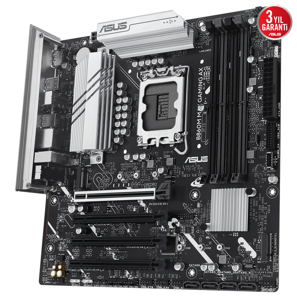 ASUS B860M MAX GAMING AX WIFI6 8666MHz(OC) DDR5 Soket LGA 1851 DP M.2 m-ATX Anakart
