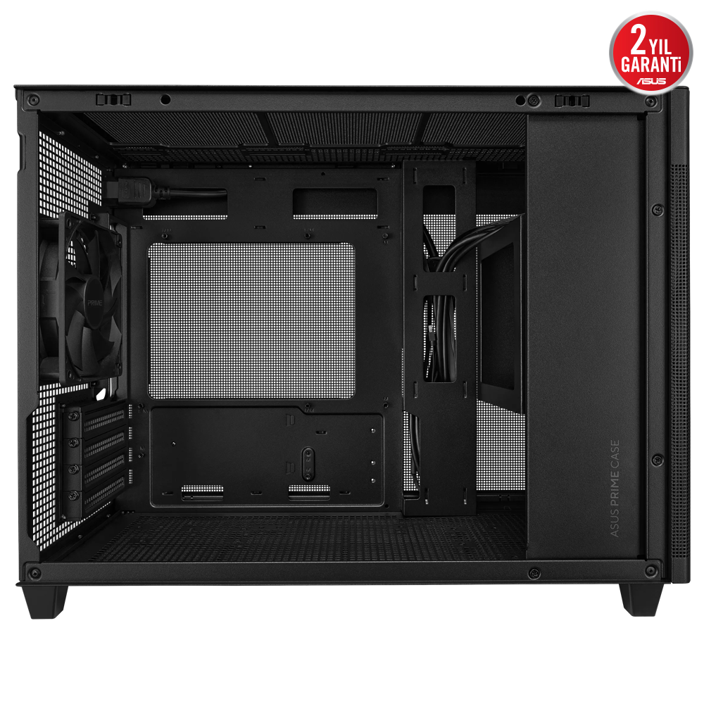 ASUS Prime AP201 Temperli Cam USB 3.2 Type-C Siyah MicroATX Small Tower Kasa