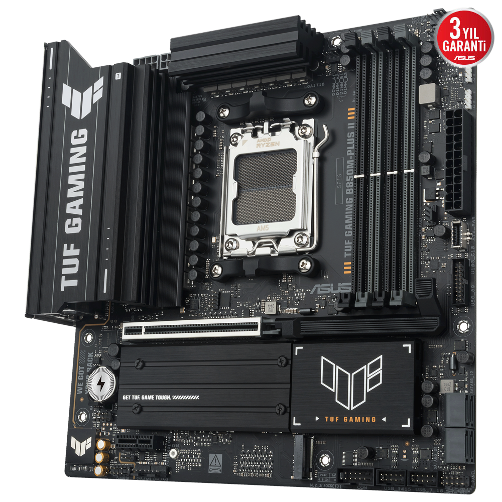 ASUS TUF GAMING B850M-PLUS II 8000MHz(OC) DDR5 Soket AM5 DP M.2 HDMI mATX Anakart