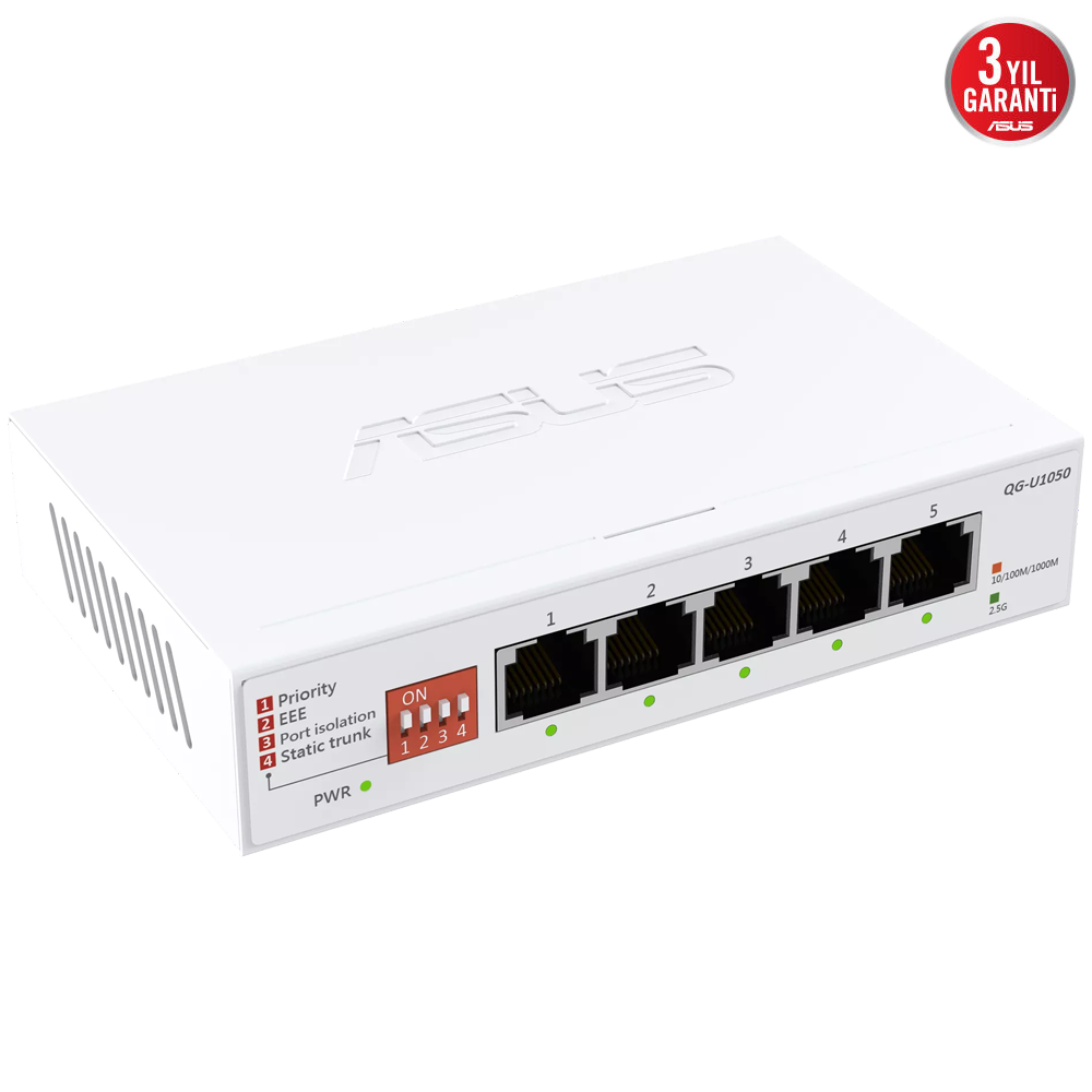 ASUS QG-U1050 5Port 10/100/1000/2500 Mbps Yönetilemez Switch