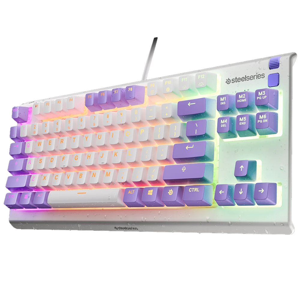SteelSeries Apex 3 TKL Whisper-Quiet Switch Amethyst Türkçe Kablolu Gaming Klavye