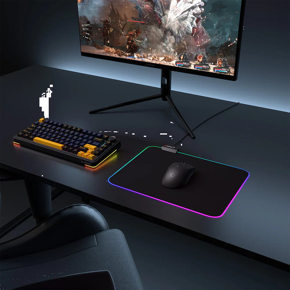 Rampage PULSAR MP-21 Siyah M RGB Gaming Mouse Pad