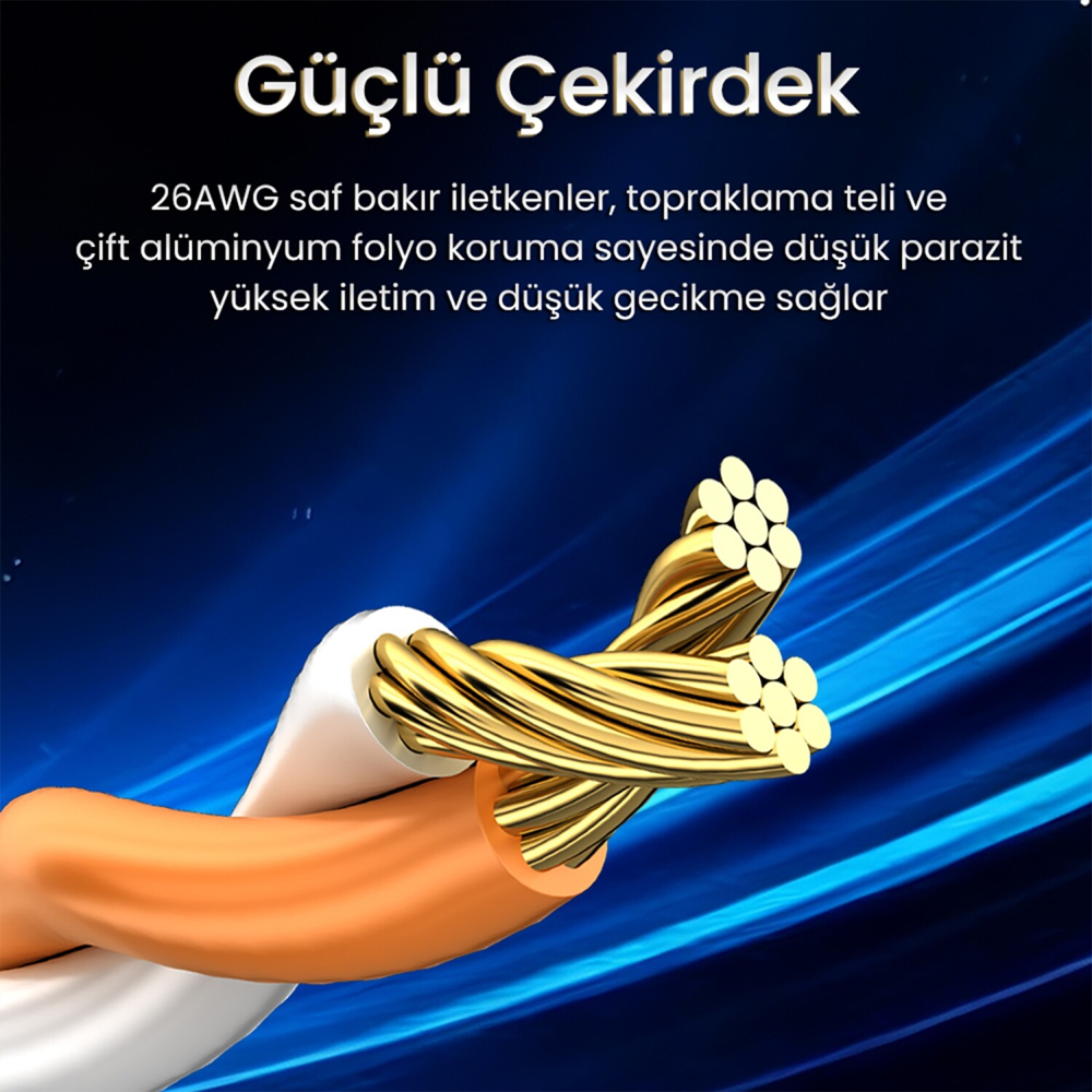 VegGieg CAT7 10Gbps FTP RJ45 Ethernet Kablosu 2 Metre